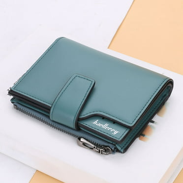Fzitimx Fashion Women Mini Credit Card Holder Leather Leaves Hasp Bank Card Bag 